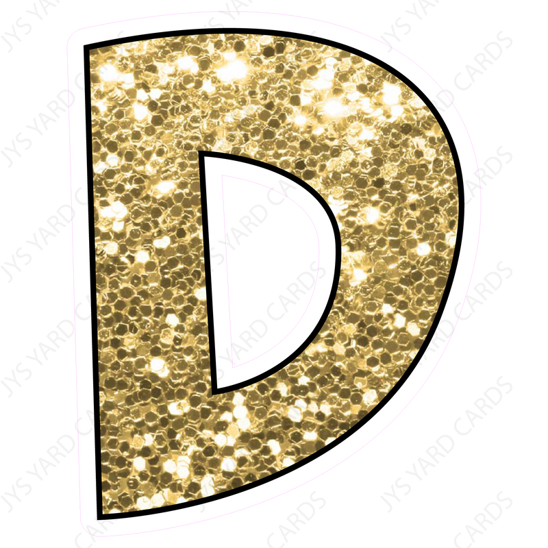 Gold Glitter Letter - I