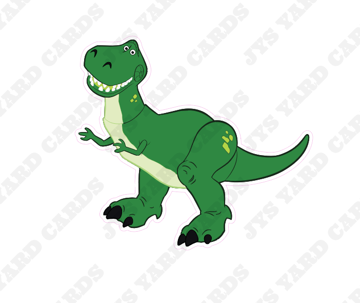 Cute Girl Dinosaurs store Yard Card Signs (F564HS)