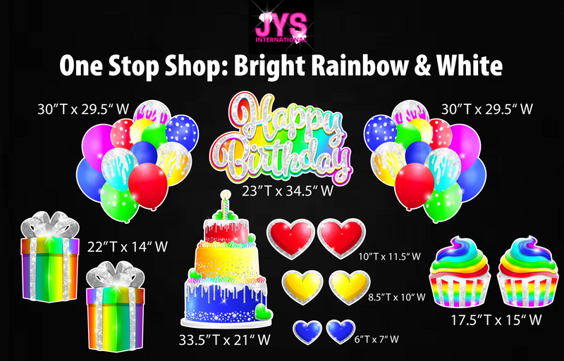 ONE STOP SHOP: BRIGHT RAINBOW & WHITE