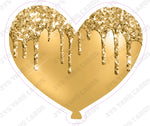 GLITTER DRIP HEART: Multiple Colors - Yard Card Signs by JYS International