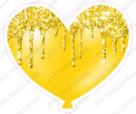 GLITTER DRIP HEART: Multiple Colors - Yard Card Signs by JYS International