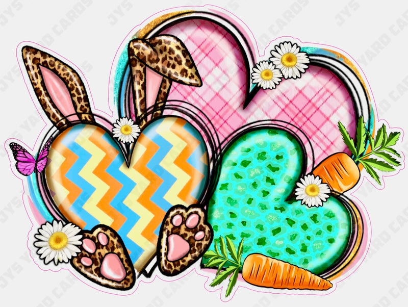 EASTER HEARTS - Yard Card Signs by JYS International