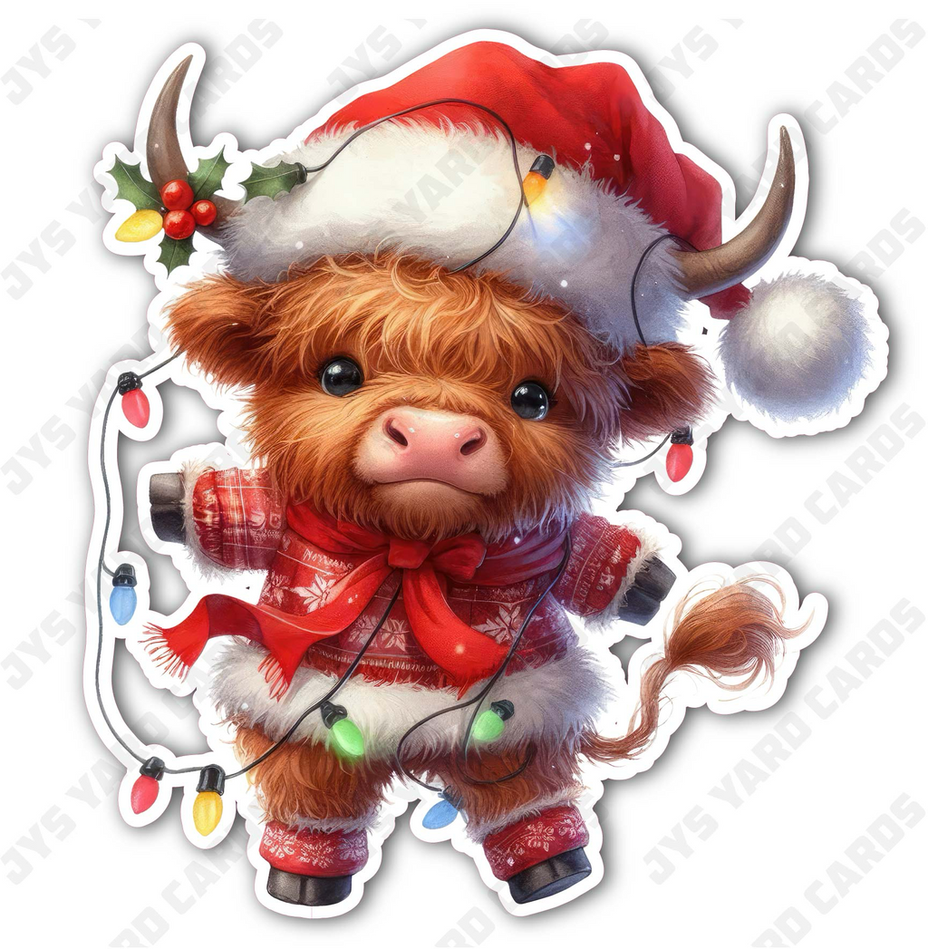 CHRISTMAS COWS 8 - Yard Card Signs by JYS International