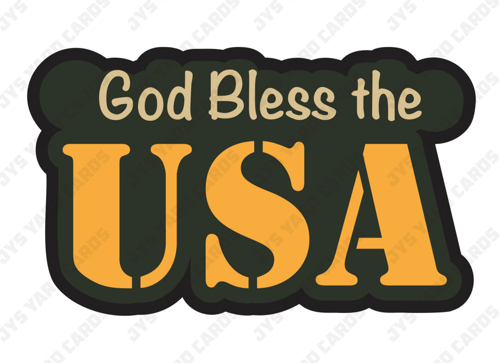 GOD BLESS THE USA - Yard Card Signs by JYS International