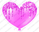 GLITTER DRIP HEART: Multiple Colors - Yard Card Signs by JYS International