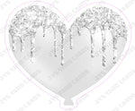 GLITTER DRIP HEART: Multiple Colors - Yard Card Signs by JYS International