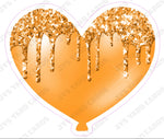 GLITTER DRIP HEART: Multiple Colors - Yard Card Signs by JYS International