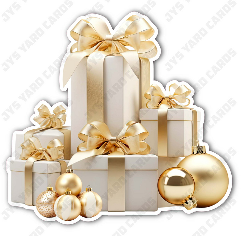 GOLDEN CHRISTMAS 16 - Yard Card Signs by JYS International