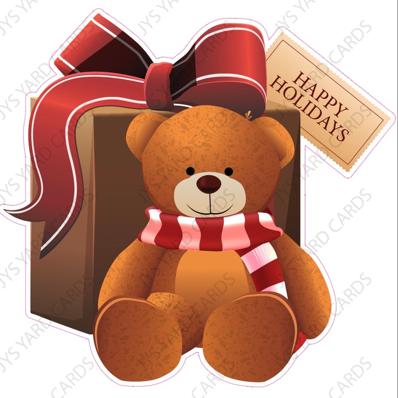 Holiday Bear 2 - Yard Card Signs by JYS International