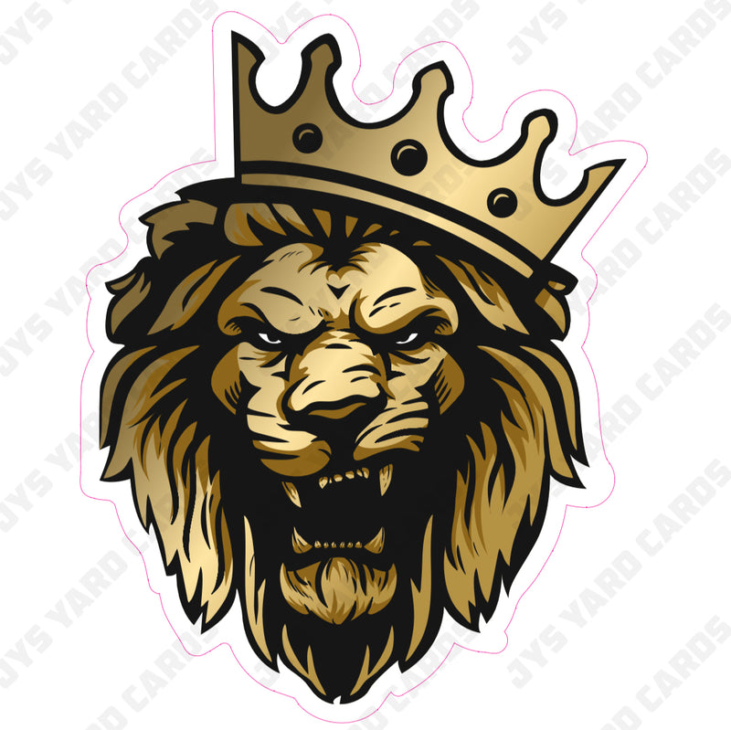LION WITH CROWN: GOLD