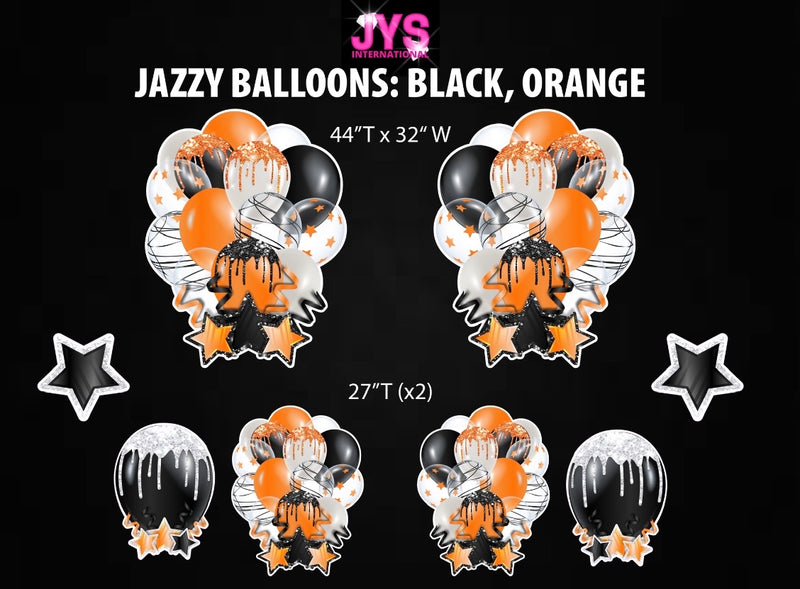 JAZZY BALLOONS: ORANGE & BLACK