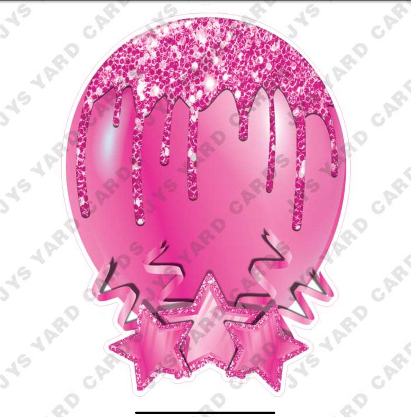 INDIVIDUAL BALLOON: PINK - Yard Card Signs by JYS International