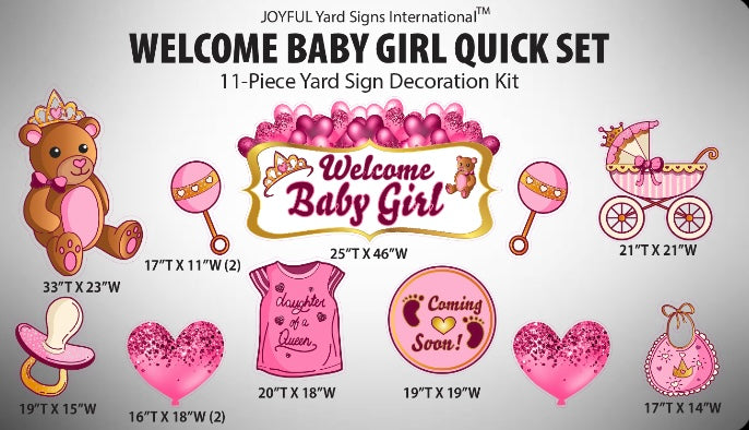 WELCOME BABY GIRL QUICK SET