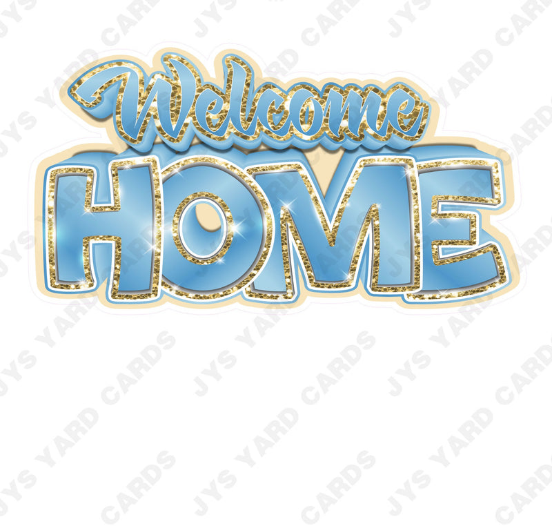 WELCOME HOME: GOLD & BABY BLUE
