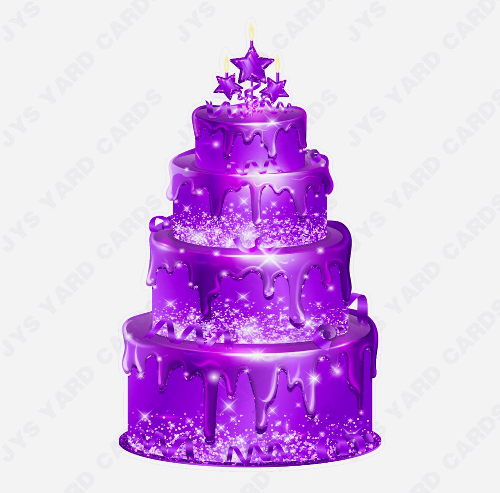 JAZZY CAKE: PURPLE - Yard Card Signs by JYS International