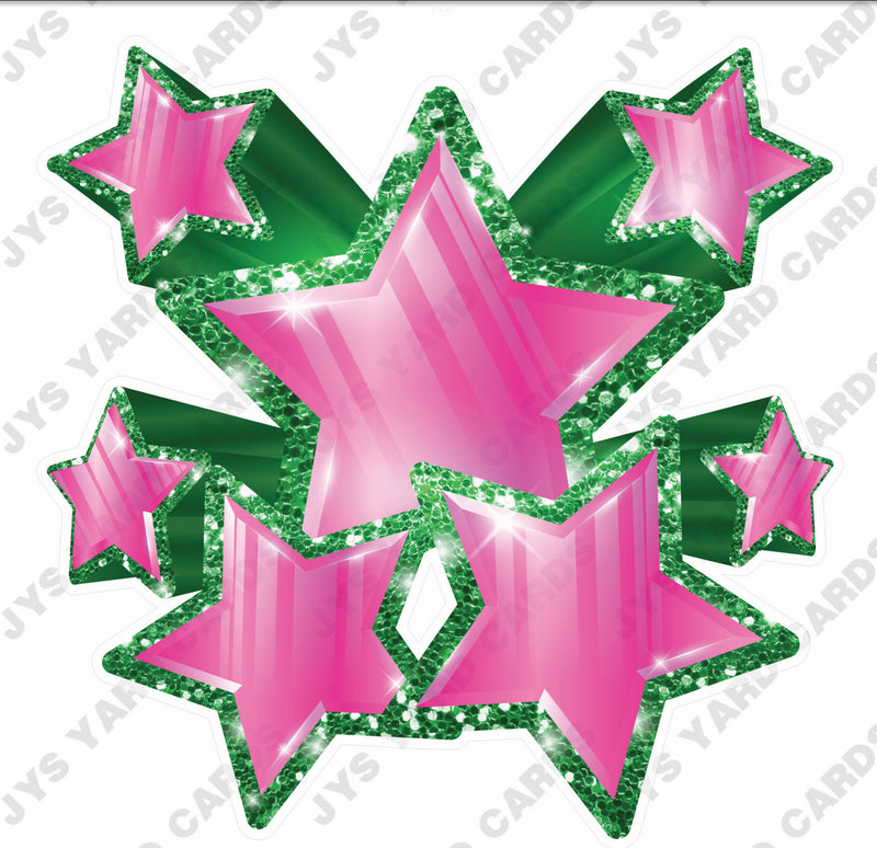SHOOTING STARS: PINK AND GREEN