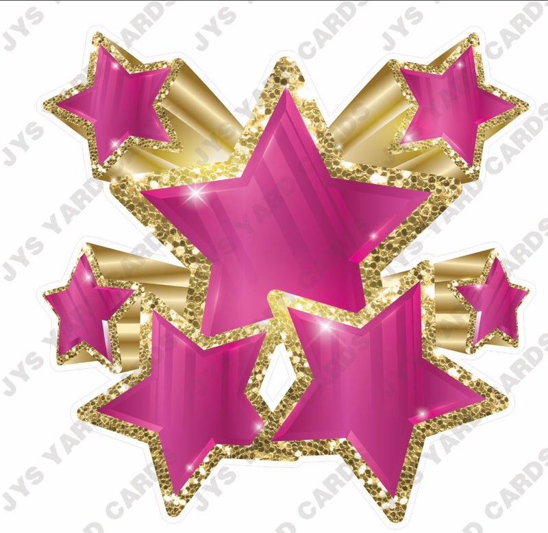 SHOOTING STARS: HOT PINK & GOLD