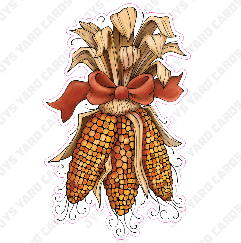 INDIAN CORN WITH RIBBON