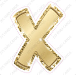 Single Letters: 18” Bouncy Metallic Gold