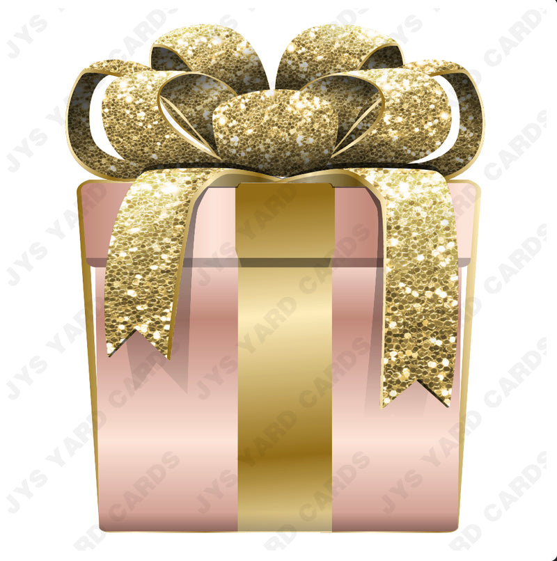 PRESENT: ROSE GOLD w/ GOLD BOW