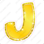 Single Letters: 12” Bouncy Metallic Yellow