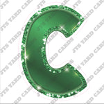 Single Letters: 12” Bouncy Metallic Green