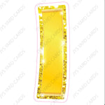 Single Letters: 23” Bouncy Metallic Yellow