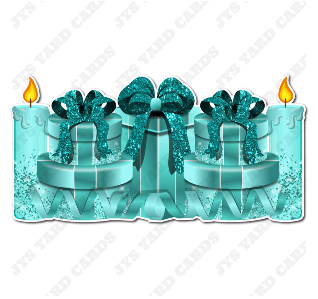 GIFT PANEL: TEAL - Yard Card Signs by JYS International