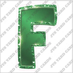 Single Letters: 12” Bouncy Metallic Green