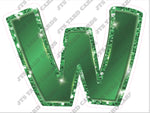 Single Letters: 18” Bouncy Metallic Green