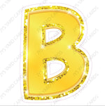 Single Letters: 23” Bouncy Metallic Yellow