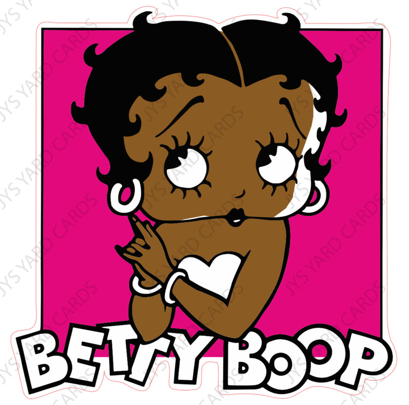 BROWN BETTY BOOP 2 - Yard Card Signs by JYS International