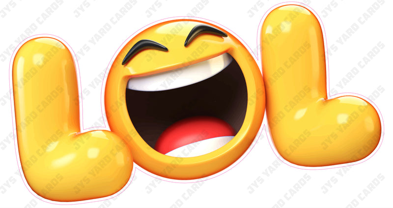 LAUGHING EMOJI - Yard Card Signs by JYS International