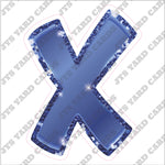 Single Letters: 12” Bouncy Glitter Metallic Navy Blue - Yard Card Signs by JYS International