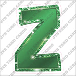 Single Letters: 12” Bouncy Metallic Green