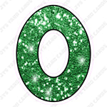 Single Letters: 18” Bouncy Glitter Green