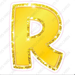 Single Letters: 23” Bouncy Metallic Yellow