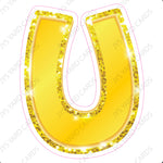Single Letters: 18” Bouncy Metallic Yellow