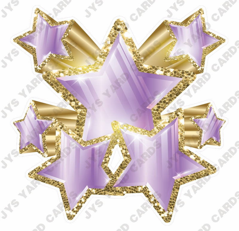 SHOOTING STARS: LIGHT PURPLE & GOLD