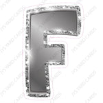 Single Letters: 12” Bouncy Metallic Silver