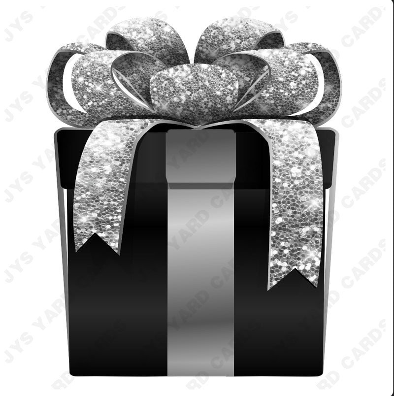 PRESENT: BLACK w/ SILVER BOW