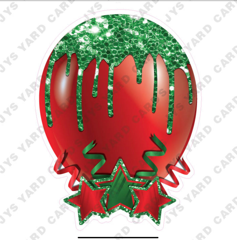 INDIVIDUAL BALLOON: RED AND GREEN