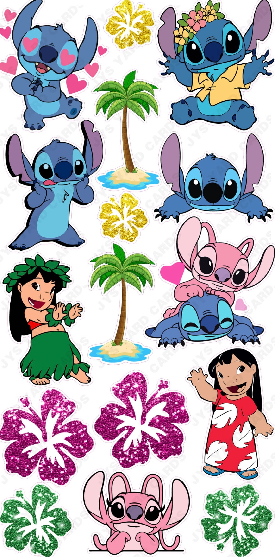 Lilo & Stitch Cutouts, Lilo, Stitch, Lilo Stitch Yard Signs, Lilo and Stitch  Background, Lilo and Stitch Party Theme, Lilo and Stitch Event 
