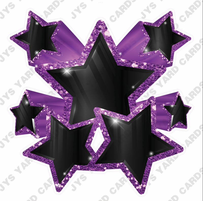 SHOOTING STARS: BLACK & PURPLE