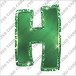Single Letters: 18” Bouncy Metallic Green