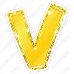 Single Letters: 23” Bouncy Metallic Yellow