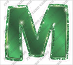 Single Letters: 12” Bouncy Metallic Green