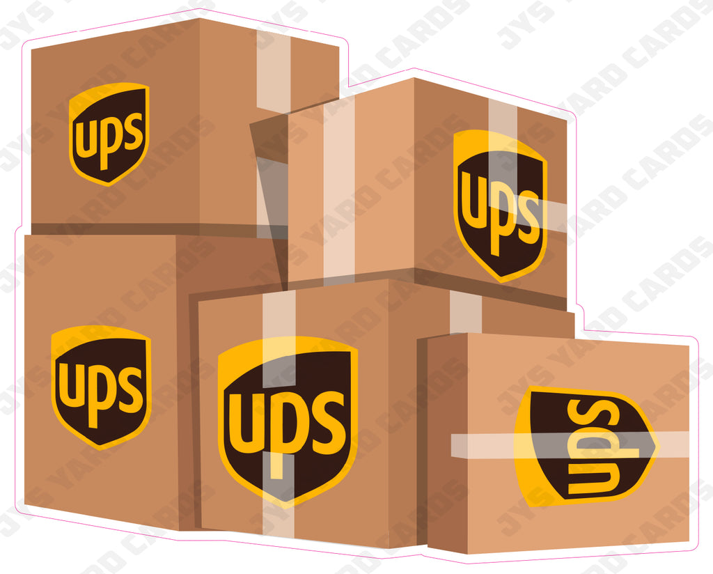 UPS BOXES - Yard Card Signs by JYS International