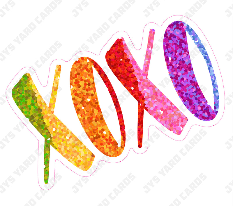 RAINBOW PATTERN: XOXO - Yard Card Signs by JYS International