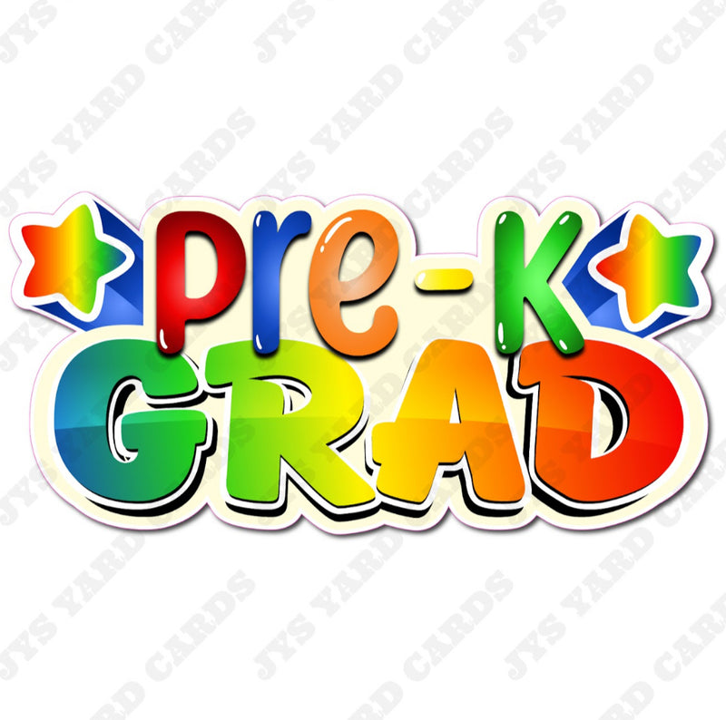 PRE-K FLASH 1 - Yard Card Signs by JYS International